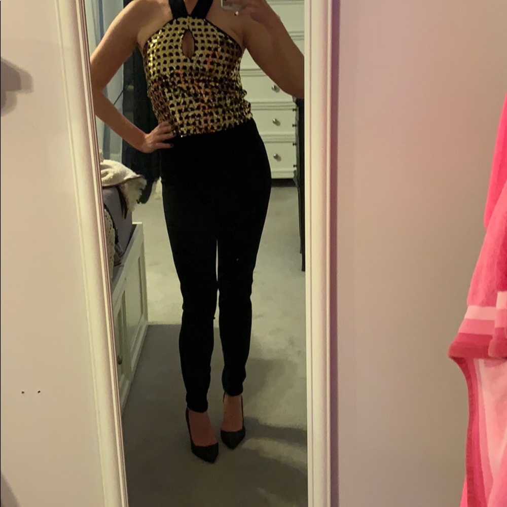 Black Jumpsuit with Sequins
